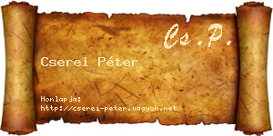 Cserei Péter névjegykártya